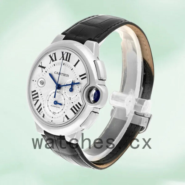 Cartier Ballon Bleu Men’s 47mm W6920003 Silver Dial Silver-tone Replica Watches