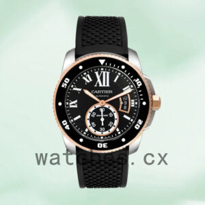Cartier Cle De Cartier 43mm Men’s W7100055 Silver-tone Black Dial Replica Watches
