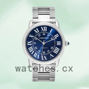Cartier Ronde Men’s 36mm WSRN0023 Blue Dial Replica Watches