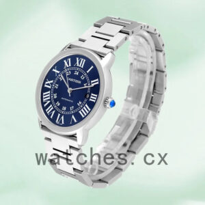 Cartier Ronde Men’s 36mm WSRN0023 Blue Dial Replica Watches