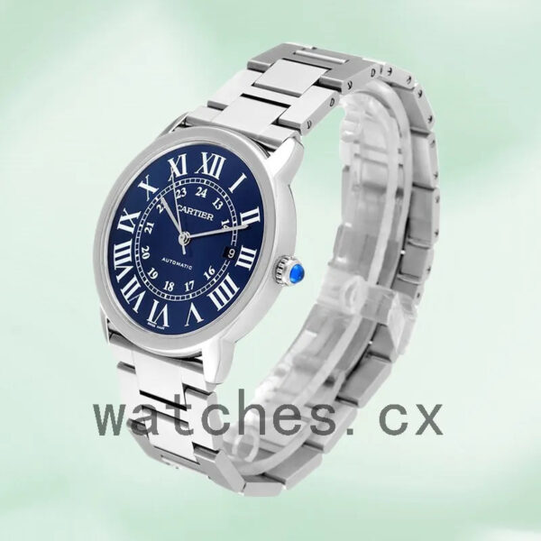 Cartier Ronde Men’s 36mm WSRN0023 Blue Dial Replica Watches