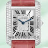 Cartier Tank Anglaise Ladies WT100015 30mm Silver-tone Silver Dial Replica Watches