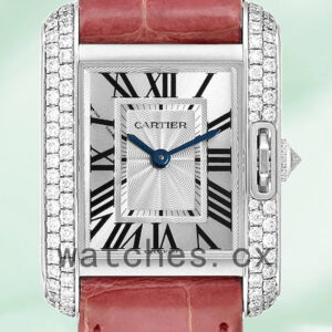 Cartier Tank Anglaise Ladies WT100015 30mm Silver-tone Silver Dial Replica Watches