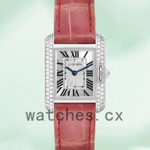 Cartier Tank Anglaise Ladies WT100015 30mm Silver-tone Silver Dial Replica Watches