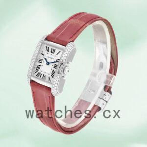 Cartier Tank Anglaise Ladies WT100015 30mm Silver-tone Silver Dial Replica Watches