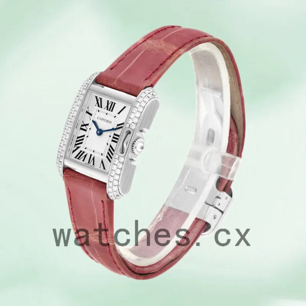 Cartier Tank Anglaise Ladies WT100015 30mm Silver-tone Silver Dial Replica Watches