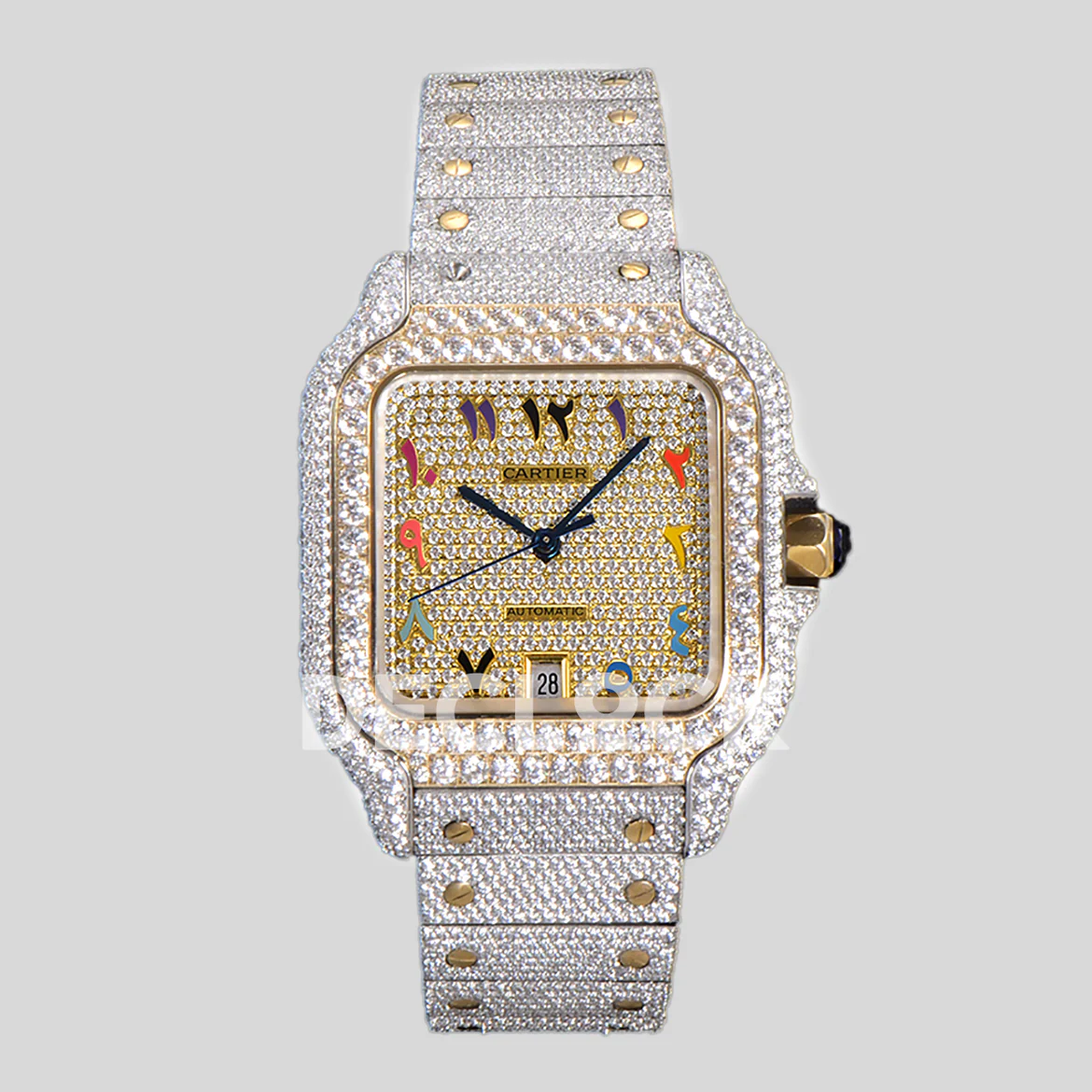 Cartier Ladies Replica Watch with Diamond Markers