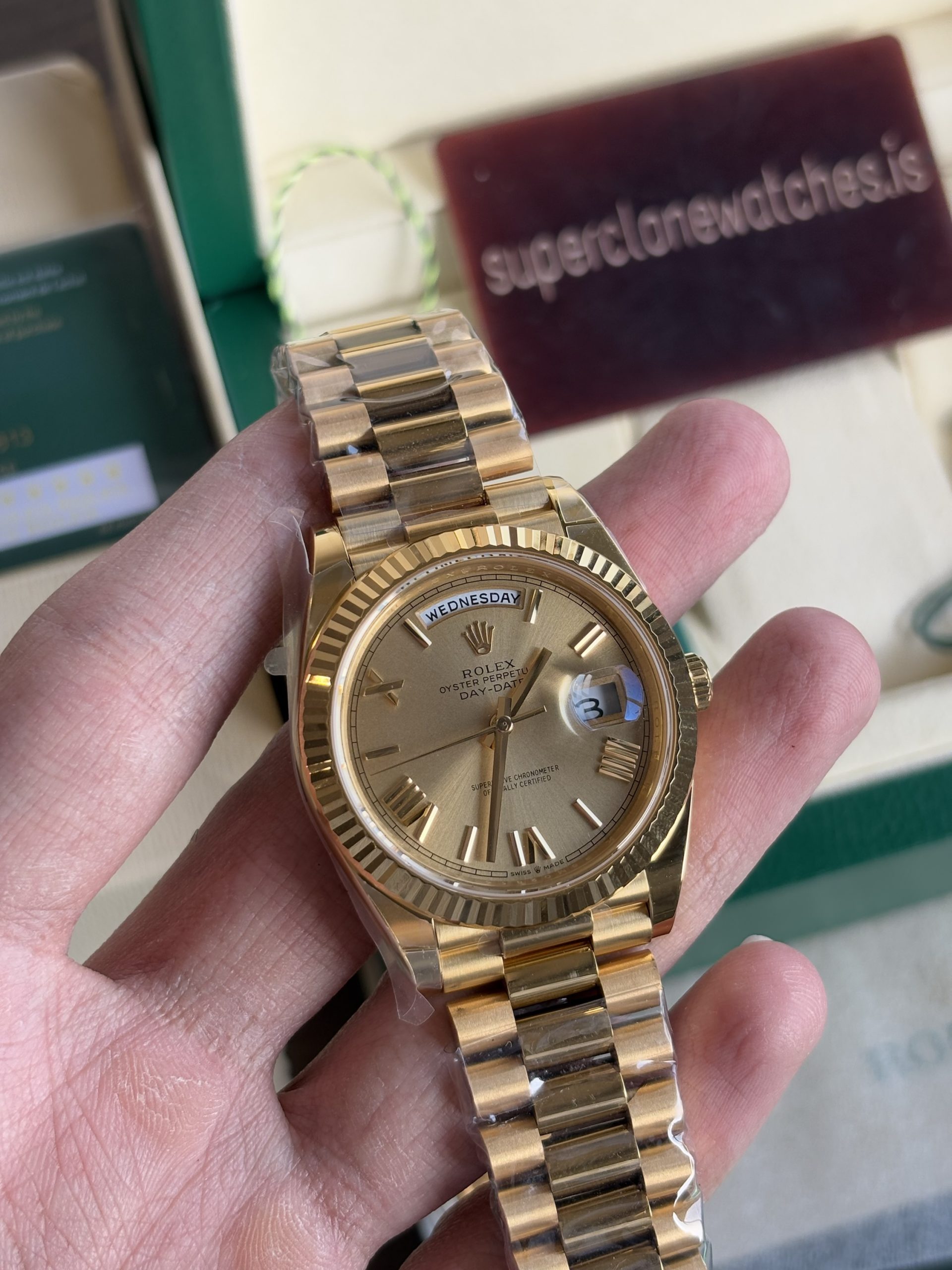 Price range for gold Rolex Day-Date replicas